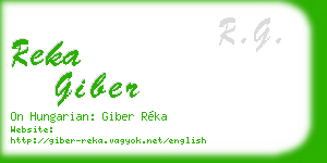 reka giber business card